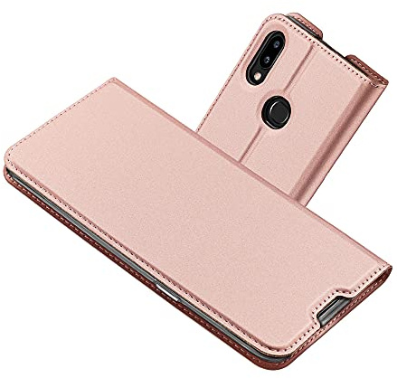 Radoo Kompatibel mit Samsung Galaxy A10S Lederhülle, PU Leder Handyhülle Brieftasche-Stil Magnetisch Klapphülle Etui Brieftasche Hülle Schutzhülle Tasche für Samsung Galaxy A10S (Rose Gold)