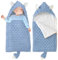 LAWKUL Kinderwagen Decke Neugeborene Wickeldecke Schlafsack Wolle Kinderwagendecke Winter Dick Schlafsäcke für 0-6 Monate Jungen Mädchen Blau