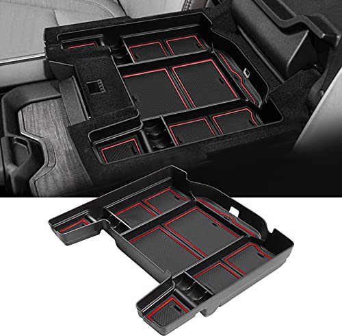 YEE PIN Aufbewahrungsbox Dodge RAM 1500 mk5 2019-2022 2023 Mittelkonsole Organizer Tray Handschuhfach RAM 1500 Armlehne Organizer Zubehör Mit Rutschfestermatte