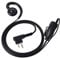 UAYESOK Casque radio 2 broches en forme de C pour Motorola CP040 CP200 GP300 DP1400 XT420 XT460 Hytera pd505 Midland PMR Casque radio 2 voies avec microphone PTT