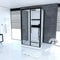 MARWELL Design Komplettdusche Fertigdusche White Isle 115 x 90 x 217 cm - Komplett Set inkl. Duschwanne und Armatur - reversibel aufbaubar - hochwertiges Aluminiumprofil System