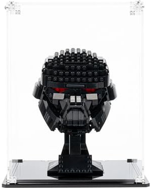 icuanuty Acrylic Display Case Compatible with Lego 75343 Dark Trooper Helmet, Dustproof Display Box for Models Collectables (Only Case)