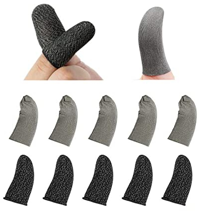 Nothers Fingermuffen,10 Stück Mobile Fingermuffe Touchscreen Fingermuffe Gaming Fingerhandschuhe Mobile Game Fingerhülle für Telefon,Handy,Gaming Game Finger Sleeve