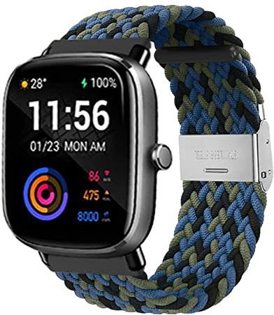 AireWiki Nylon Armband Kompatibel mit ID205L Armband 19mm Für Herren Damen Sport Stoff Ersatzband Uhrenarmband Kompatibel mit ID205S ID205G ID215G ID216 SW020 SW023 WF021 WF025 (B)