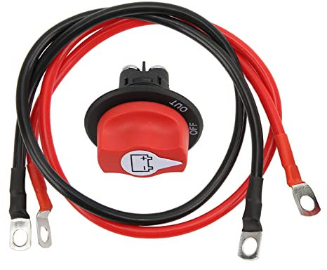 Akozon Interruptor de desconexión de batería, selector de batería de automóvil, interruptor de corte maestro de batería impermeable para motocicleta, barco marino
