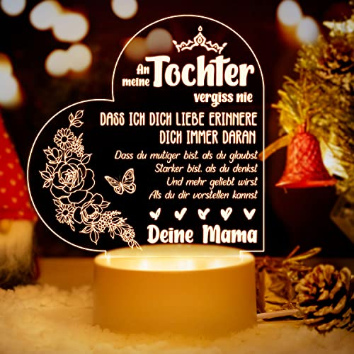 Vetbuosa Mutter Tochter Geschenk, Tochter Geschenke von Mama, Geschenk für tochter - LED Acryl Nachtlicht