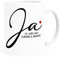 SpecialMe® personalisierte Kaffee-Tasse Geschenk Hochzeit Hochzeitstag Namen und Datum Herz Hochzeitsgeschenk weiß standard