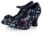 Ruby Shoo Women's Nina Navy Sequin Mid Heel Mary Jane Pumps UK 7