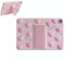 SINQERISHT Funda compatible con Apple iPad mini 6 generación 2021 de 8,3 pulgadas, bonita funda protectora con soporte plegable a prueba de golpes, silicona rosa con forma de corazón, para niñas y