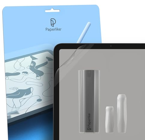 Paperlike 2.0 (Vorgängermodell) Pro Bundle - Folie für iPad Pro 11 & iPad Air 10.9, Pencil Grips für Apple Pencil & Cleaning Kit