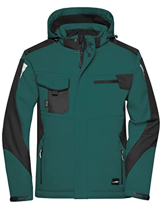 James & Nicholson Workwear Winter Softshell Jacke - Hochfunktionelle Softshelljacke mit warmem Innenfutter