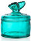 kanpura Grünes geprägtes Glasgefäß mit Deckel, Kristallglas, Süßigkeitengläser, Schmuckschatulle für Hochzeit, Party, Buffet, 100 ml