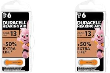 Duracell Hearing Aid Batteries Size 13, pack of 12