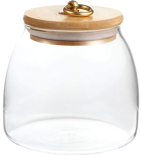 FülleMore Glas Vorratsdose Luftdicht Vorratsglas mit Deckel Küche Glasbehälter Transparent Aufbewahrungsgläser für Müsli,Kaffee,Tee,Keks,Nuss,Bohnen,Reis Kräuter,Gewürze (500ml)
