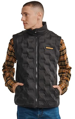 Cat Caterpillar Herren Foundation Bonded and Insulated Weste, XL, Pitch Black, Pechschwarz, XL