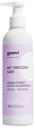 Goovi, My Smooth Side Feuchtigkeitsspendende und straffende Körpercreme mit Hyaluronsäure, spendet Feuchtigkeit und macht die Haut glatt und weich, 240 ml