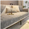 Tauzveok Sofaschoner rutschfest, Chenille Sofabezug, Sofadecken Für Sitzfläche, Für L Form/U Form/Ecksofa 3 2 1 4 Sitzer Sofahusse,Light Gray,90 * 240cm