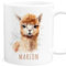 Alpaka Tasse personalisierte Kindertasse mit Namen Alpakatasse Namenstasse süßes Kinder Geschenk für Jungen & Mädchen Kaffeetasse Teetasse aus Keramik 330 ml