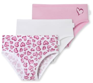 Schiesser Mädchen 3 Pack Slips Unterwäsche Feinripp - 100% Organic Bio Baumwolle - Größe 92 bis 140, Sortiert 2_181798, 116