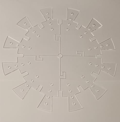 Zifferblatt-Schablone, universelle Uhr-Schablone mit Lücken für Ziffern zur Kunstharz-Uhrmarkierung (60 cm)
