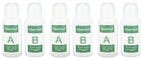 3er-Set Hydrokultur-Pflanzennahrung, Pflanzennahrung A und B, Hydrokultur-Nährstoffe, Zubehör für das Gartenanbausystem, Zubehör für Gemüse, Obst, Blumen