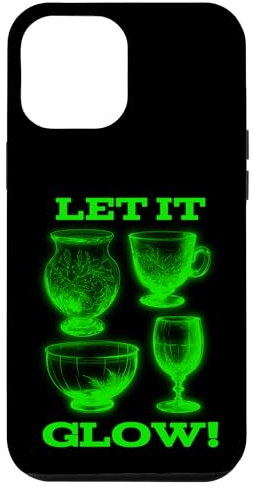 iPhone 13 Pro Max Let It Glow! Glowing Glassware Green Glowing Uranium Glass Case
