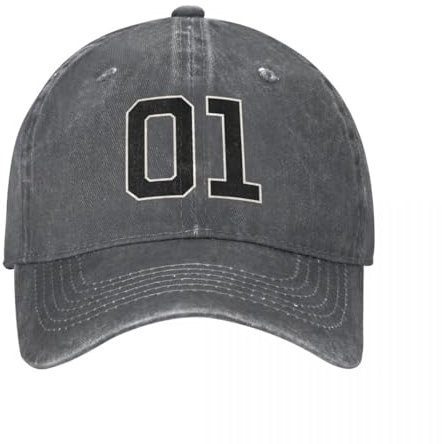 LNLISSD Cappelli da Uomo, Signore Numero 01 Berretto da Baseball Logo Popolare Casual Lavato Trucker Cappello Coppia Streetwear Casual Lavato Berretti da Baseball Regalo