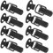 Zythrem 8 Pcs Spring Loaded Toggle Latches Stainless Steel Catch Clamp Clips Spring Lock Hasp Catch Duck Billed Buckles for Toolbox Drawer Cabinet Case Closet Locker Black