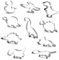 10 Stück Dinosaurier Ausstechformen Set, Plätzchen Ausstecher aus Edelstahl, Dinosaurier Ausstechformen, Ausstecher Plätzchen, Dinosaurier Plätzchen Ausstecher für Kinder Dino Party