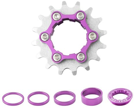 mioosho 16T 18T Singlespeed Umbausätze für Mehrgang-Fahrräder, Singlespeed-Kassetten mit Abstandshalter und Sicherungsringen