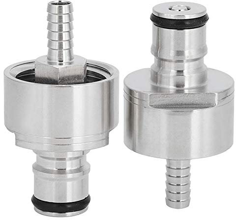 Edelstahl-Kohlensäure, 5/16 Zoll Barb Ball-Lock-Typ, Lebensmittelmaterial, Durchlaufsicheres Design, für PET-Flaschen, Soda und Bier-Kohlensäure, Einschließlich Dichtungen, die