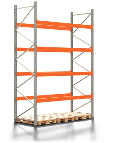 REGALWERK Palettenregal Artus - Grundregal mit 5 Ebenen - Fachlast 2.325 kg - 4.000 x 2.700 x 1.100 mm (HxBxT) - Schwerlastregal