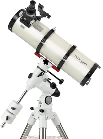 Omegon Teleskop Horizon CR N 150/750 + EQ‑500 X | 150mm Parabolspiegel | EQ‑500 X Montierung | Crayford-Okularauszug 2″/1,25″ | Komplettset mit Zubehör | ideal für Deep‑Sky & Planeten