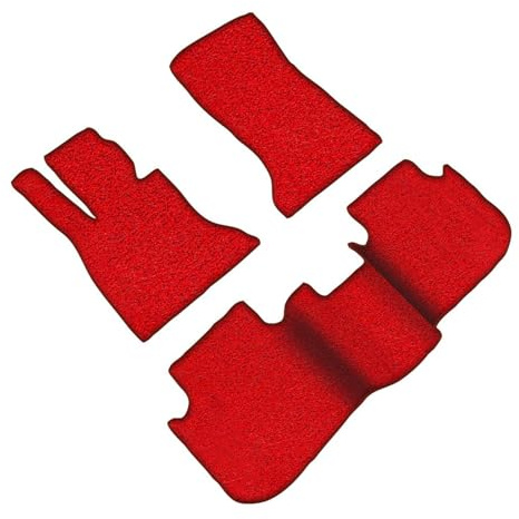 Auto Fußmatten Für Jeep Für Wrangler JK (2-Türer) 2011–2017, Auto-Anti-Schmutz-Fußmatten, Allgemeine Verdickte Fußmatten(Red)