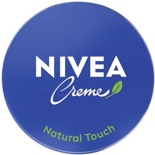 NIVEA Creme Natural Touch, klassische Feuchtigkeitscreme für alle Hauttypen, reichhaltige Hautpflege auf natürlicher Basis für 72h Feuchtigkeit (150 ml)