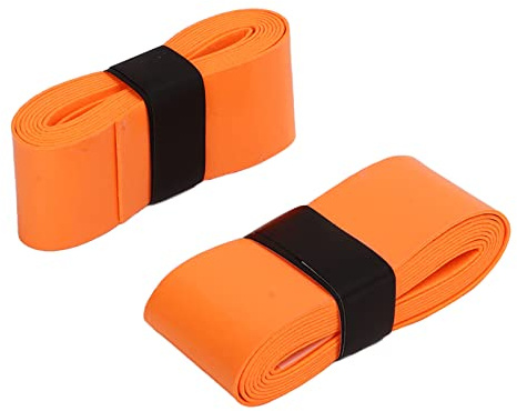 Dilwe 2 Stück Drum Stick Wrap, Rutschfeste, Schweißabsorbierende Drumstick-Griffe, PU Drum Stick Tape, mit Rutschfestem Kleber, für Angelausrüstung, Fahrrad-Lenker-Werkzeuggriff (ORANGE)