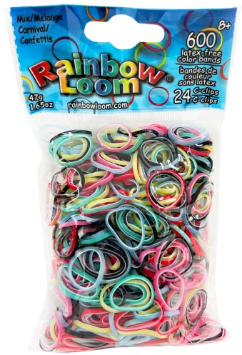 Choon's Design B0166 Rubber Bands Rainbow Childrens Jewelry Making Kits, Carnival Mix