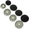 Spares2go Hornillo Gas Quemador Crown & Tapón Kit para Logik Horno Cookers (Pequeño, Mediano x2, Grande)
