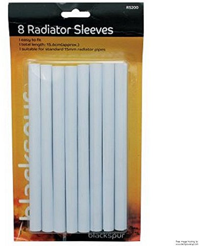 2x Radiator pipe covers sleeves white 15mm - 8 pack