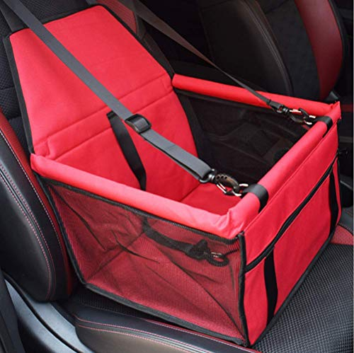 GUOYI® Wasserdicht Atmungsaktiv Haustier Auto Matte - Sicherheit Doppelt Schicht Verdickt Tragen Tasche Reisen Kissen (Rot)