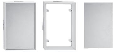 Fliesenrahmen Kunststoff weiß mit Magneten 306 x 309 mm