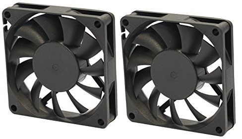 Set of 2 x silent fans, 40 mm x 40 mm x 10 mm, DC 12 V 0.06 A, 2 pin power connection SET - 2x 50/50/10