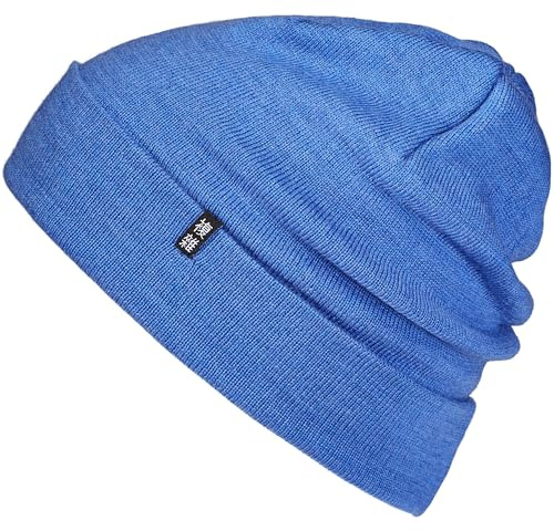 Enter the Complex® Merino Mütze Herren, Beanie Damen, 100% Merino Wolle, Warm und Dünn, Zweilagige Strickmütze