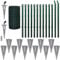 vidaXL Maschendrahtzaun Set 25x1,7m Stahl Grün Maschendraht Gartenzaun Zaun