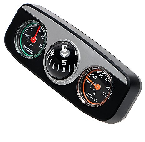 itimo Ornaments Kompass Thermometer Hygrometer für Auto Boot Fahrzeuge 3 in 1 Guide Ball Innen Zubehör