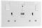 BG Electrical Double Switched Power Wall Plug Socket with Type A USB and Wi-Fi Extender, Round Edge, Nexus 800 Series, White Moulded, 13A, 822UWR