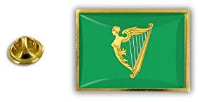 Akachafactory pins pin's Flag National Badge Metal Lapel Button Vest Irish Green harp Ireland