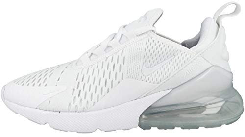 Nike Jungen Air Max 270 (gs) Leichtathletikschuhe, Weiß (White/White/Metallic Silver 000)
