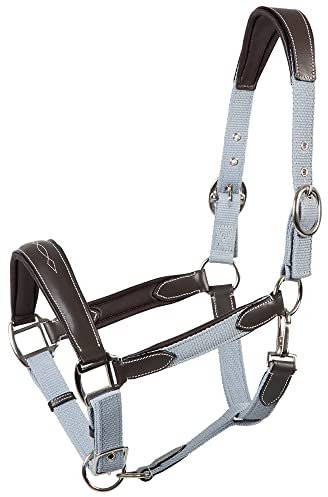PFIFF 102810 Halfter 'Caline' mit Lederapplikation, hellblau-braun Full