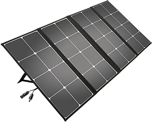 Litionite Arun 120W Panneau solaire pliable et portable avec support incliné - Connexion MC4/DC extensible pour petit système solaire - Chargeur de batterie pour Power Generator/Générateur électrique